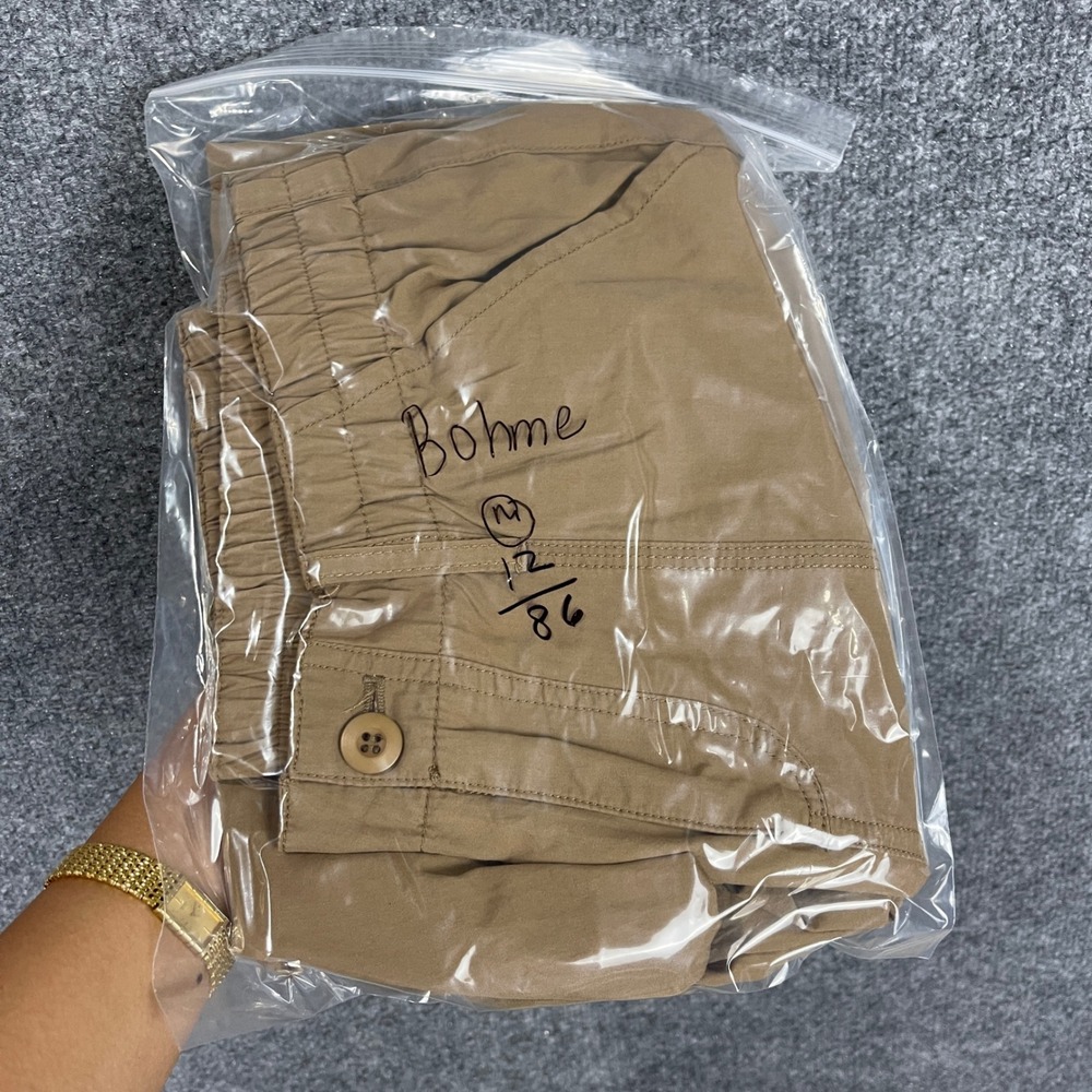 Böhme Cargo Pants Womens Medium Brown Excellent Wide Leg Elastic Waist Utility - Picture 10 of 10
